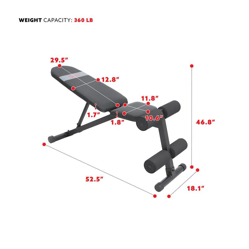 Incline / Decline Weight Bench for Adjustable Workout